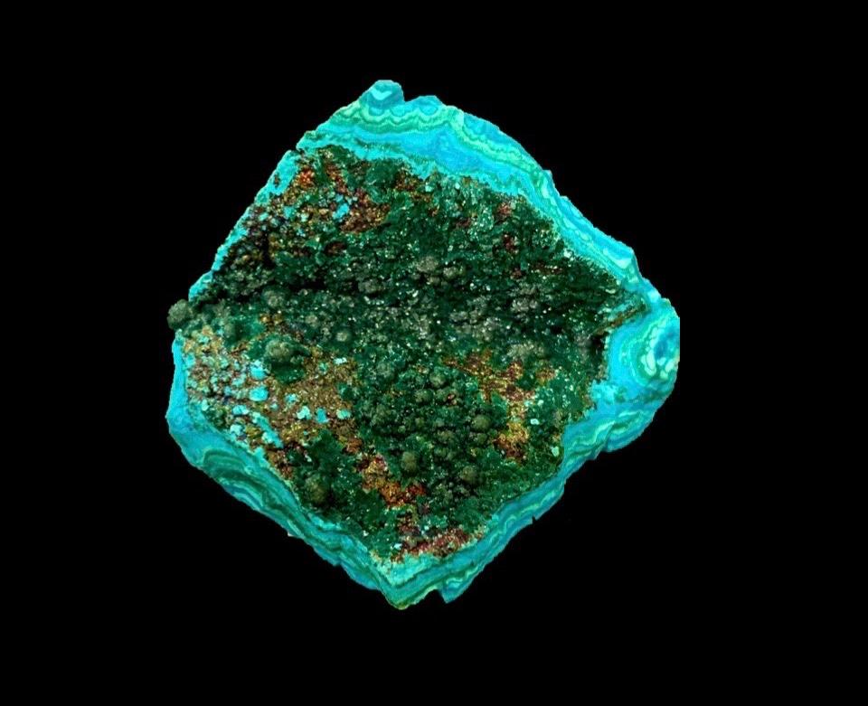 Malachite on Chrysocolla